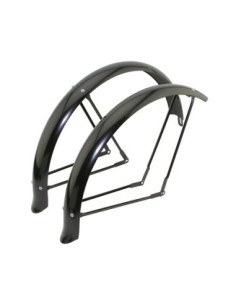 26 Flared Adjustable Balloon Fender Set Black.